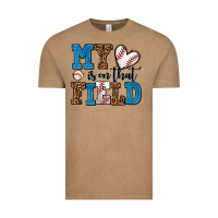Vintage Coffee my heart is on that field baseball Vintage Tee - AdoDesignShop