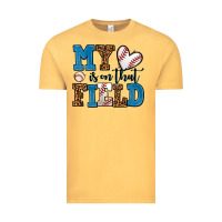 Vintage Mustard my heart is on that field baseball Vintage Tee - AdoDesignShop