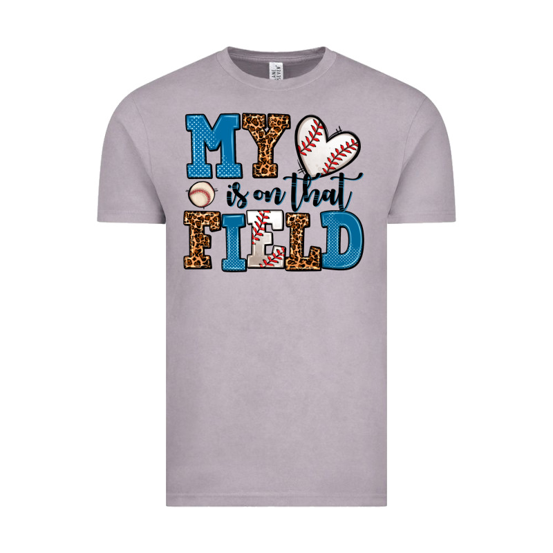 My Heart Is On That Field Baseball Vintage Tee by AdoDesignShop | Teevron