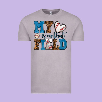 My Heart Is On That Field Baseball Vintage Tee Designed By Adodesignshop