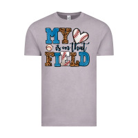 Vintage Zinc my heart is on that field baseball Vintage Tee - AdoDesignShop