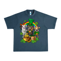 Midnight Navy little cows and st patricks party Urban Heavy Tee - AdoDesignShop
