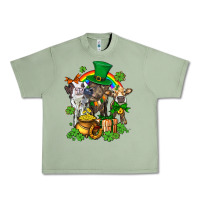 Oil Green little cows and st patricks party Urban Heavy Tee - AdoDesignShop