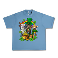 Pebble Blue little cows and st patricks party Urban Heavy Tee - AdoDesignShop