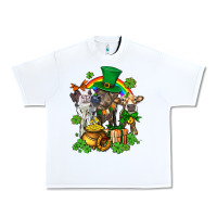 White little cows and st patricks party Urban Heavy Tee - AdoDesignShop