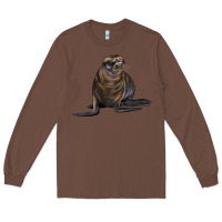 Chestnut Sea Lion Illustrations Long Sleeve Tee - LillyAllenDesigns