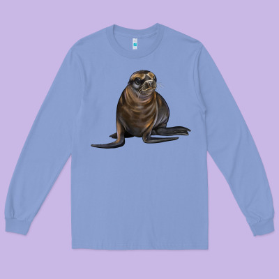 Sea Lion Illustrations Long Sleeve Tee Designed By Lillyallendesigns