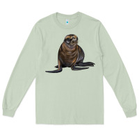 Matcha Sea Lion Illustrations Long Sleeve Tee - LillyAllenDesigns