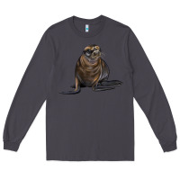 Smoke Sea Lion Illustrations Long Sleeve Tee - LillyAllenDesigns