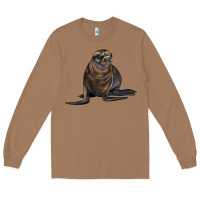 Toasted Coconut Sea Lion Illustrations Long Sleeve Tee - LillyAllenDesigns