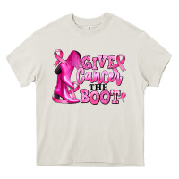 Cream give cancer the boot Heavy Core Tee - RanaPortraitStore