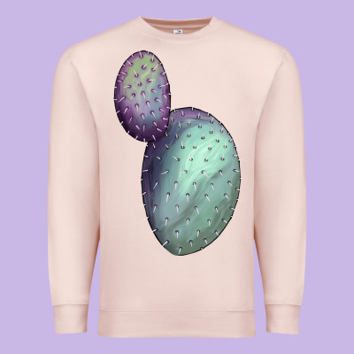 Opunthia Santa Rita Cactus Premium Sweatshirt Designed By Lillyallendesigns