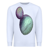 White Opunthia Santa Rita Cactus Premium Sweatshirt - LillyAllenDesigns