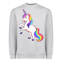 Heather Grey unicorn Heavyweight Sweatshirt - Artiststas