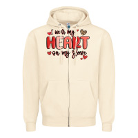 Sandshell i wear my heart on my sleeve Zipper Hoodie - MaliasSmallBusiness