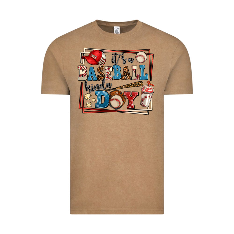 Its A Baseball Kinda Day Vintage Tee by AdoDesignShop | Teevron