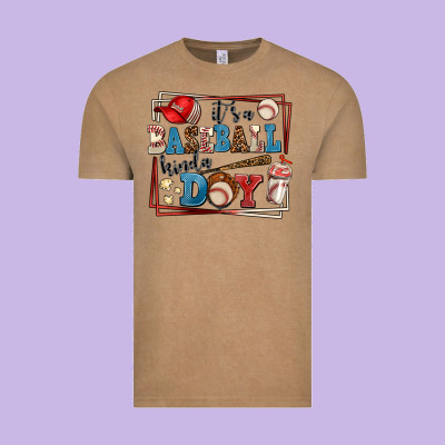 Its A Baseball Kinda Day Vintage Tee Designed By Adodesignshop