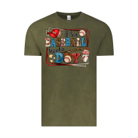 Vintage Olive its a baseball kinda day Vintage Tee - AdoDesignShop
