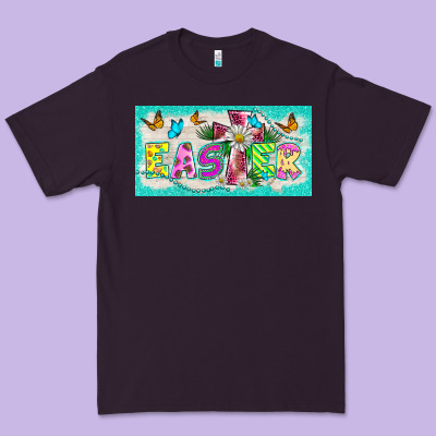 Easter Cross License Plate Template Premium Tee Designed By Barkaloodesign