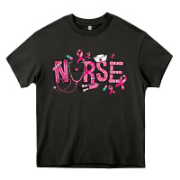 Asphalt breast cancer nurse Heavy Core Tee - RanaPortraitStore