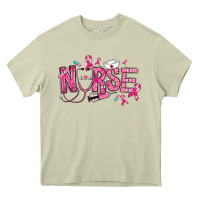 Mossy breast cancer nurse Heavy Core Tee - RanaPortraitStore