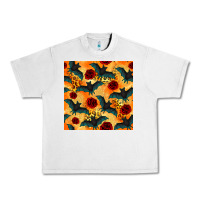 Lunar Rock halloween bat and roses seamless pattern Urban Heavy Tee - BundleAndBundleShop