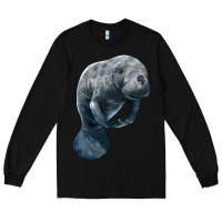 Black Manatee Illustrations Long Sleeve Tee - LillyAllenDesigns