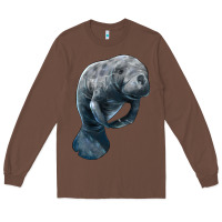 Chestnut Manatee Illustrations Long Sleeve Tee - LillyAllenDesigns
