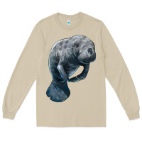 Manatee Illustrations Long Sleeve Tee | Teevron