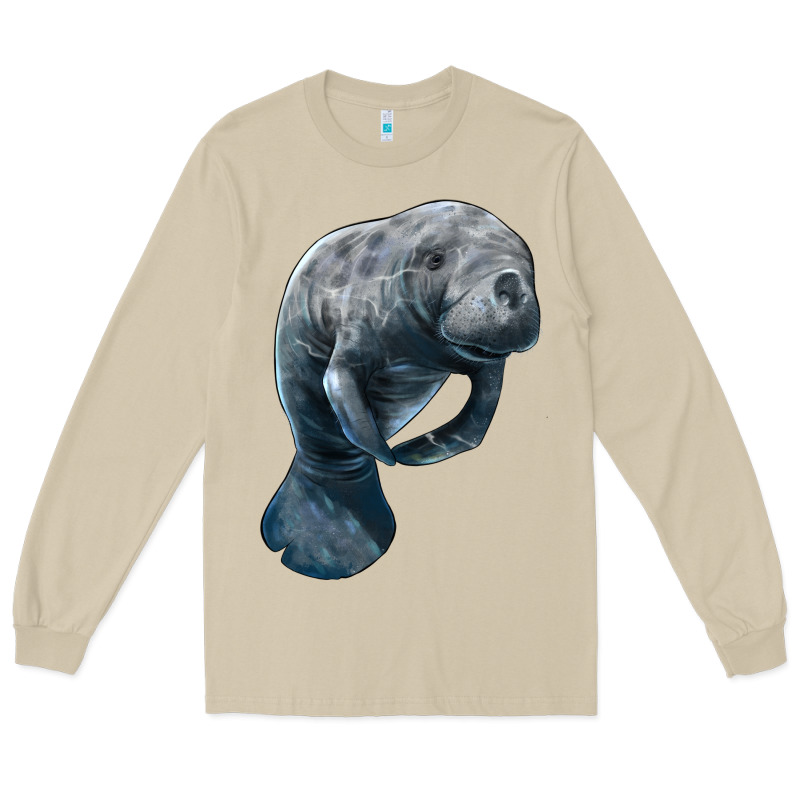 Manatee Illustrations Long Sleeve Tee by LillyAllenDesigns | Teevron