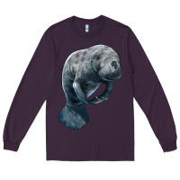Plum Manatee Illustrations Long Sleeve Tee - LillyAllenDesigns