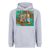 Heather Grey Fall Autumn Leopard Serape Mama Heavyweight Hoodie - LillyAllenDesigns