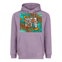 Lavender Fall Autumn Leopard Serape Mama Heavyweight Hoodie - LillyAllenDesigns