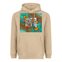Mushroom Fall Autumn Leopard Serape Mama Heavyweight Hoodie - LillyAllenDesigns
