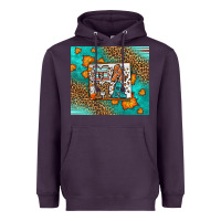 Plum Fall Autumn Leopard Serape Mama Heavyweight Hoodie - LillyAllenDesigns