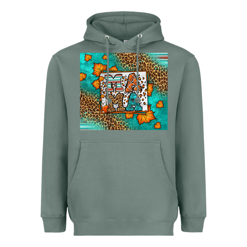Fall Autumn Leopard Serape Mama Heavyweight Hoodie by LillyAllenDesigns | Teevron
