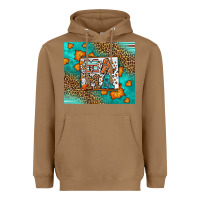 Toasted Coconut Fall Autumn Leopard Serape Mama Heavyweight Hoodie - LillyAllenDesigns