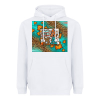 White Fall Autumn Leopard Serape Mama Heavyweight Hoodie - LillyAllenDesigns