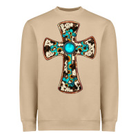 Mushroom cowhide gemstone  cross Heavyweight Sweatshirt - JahusDesignShop