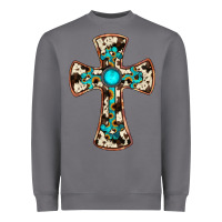 Storm cowhide gemstone  cross Heavyweight Sweatshirt - JahusDesignShop