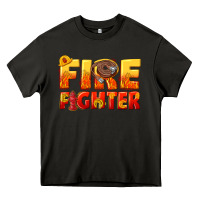 Asphalt firefighter Heavy Core Tee - texasbilliewilder