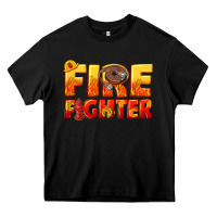 Black firefighter Heavy Core Tee - texasbilliewilder
