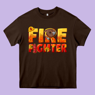 Firefighter Heavy Core Tee Designed By Texasbilliewilder