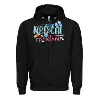 Black medical assistant nurse Zipper Hoodie - MaliasSmallBusiness