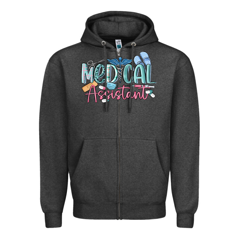 Medical Assistant Nurse Zipper Hoodie by MaliasSmallBusiness | Teevron
