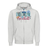 Dove Grey medical assistant nurse Zipper Hoodie - MaliasSmallBusiness