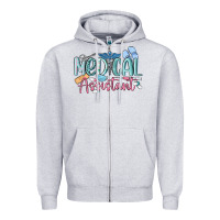 Heather Grey medical assistant nurse Zipper Hoodie - MaliasSmallBusiness