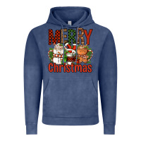 Vintage Denim Merry Christmas Coffee Cups Vintage Hoodie - FaDigitalArtStudio