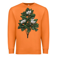 Carrot Magnolia Flower Illustrations Premium Sweatshirt - LillyAllenDesigns