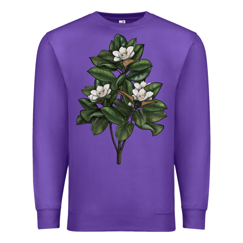 Magnolia Flower Illustrations Premium Sweatshirt by LillyAllenDesigns | Teevron